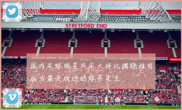 国内足球明星风采大评比揭晓谁将成为最受欢迎的球员之王
